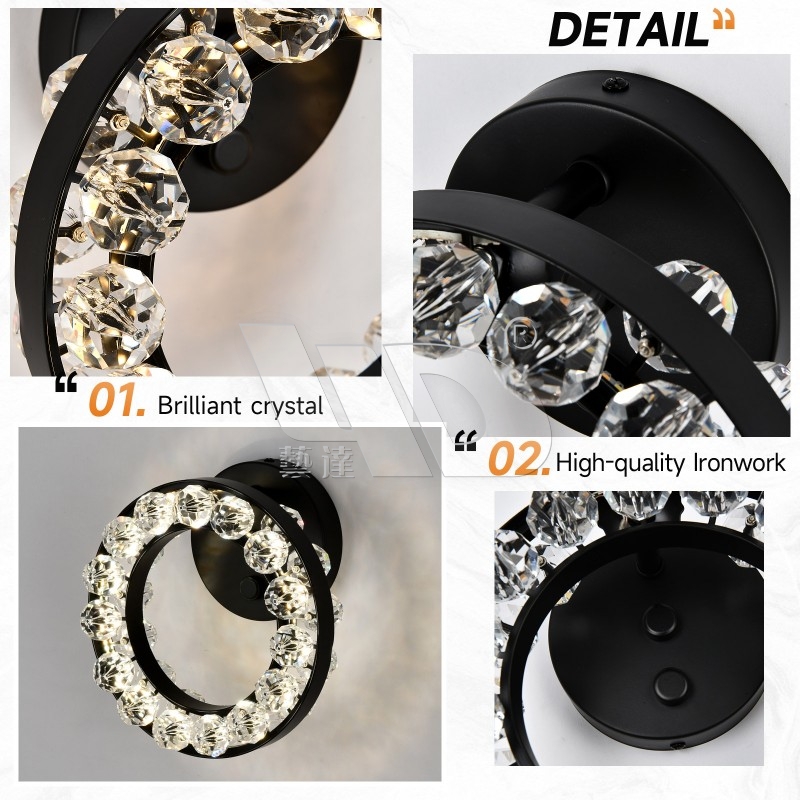 Matt-Black Ball Wall Light