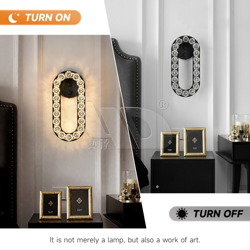 Matt-Black Oval Wall Light