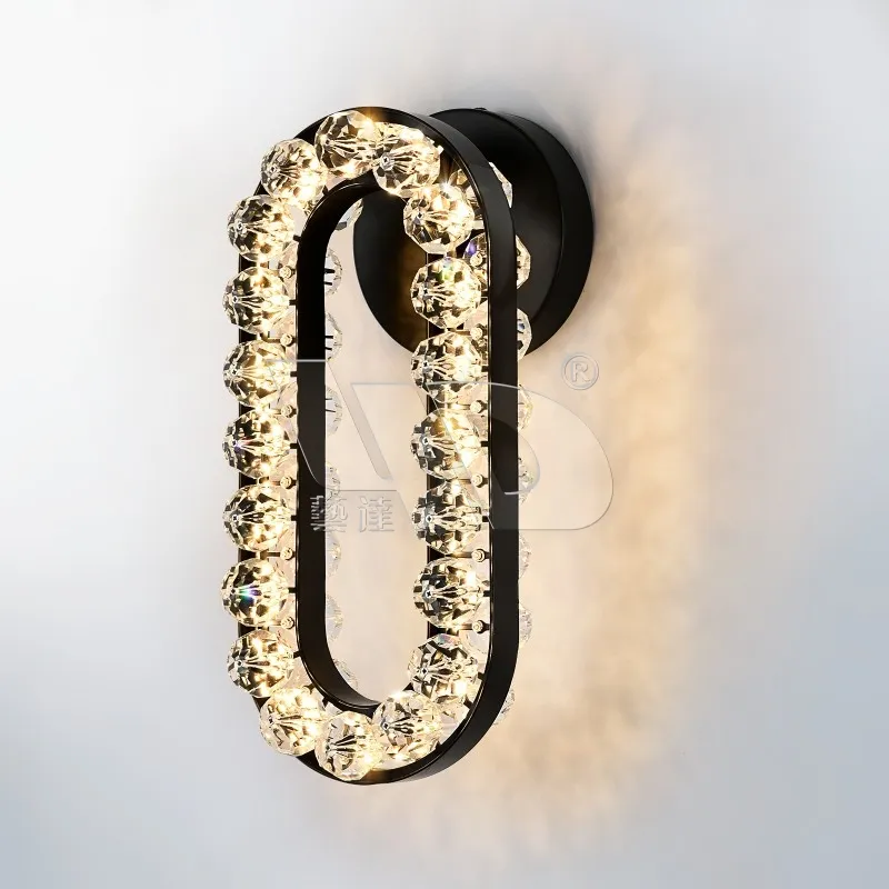 Matt-Black Oval Wall Light