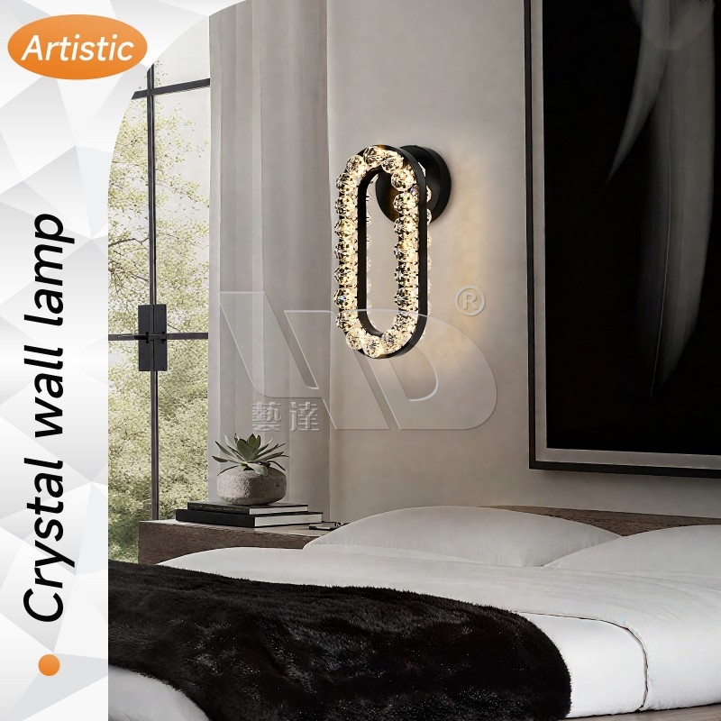 Matt-Black Oval Wall Light