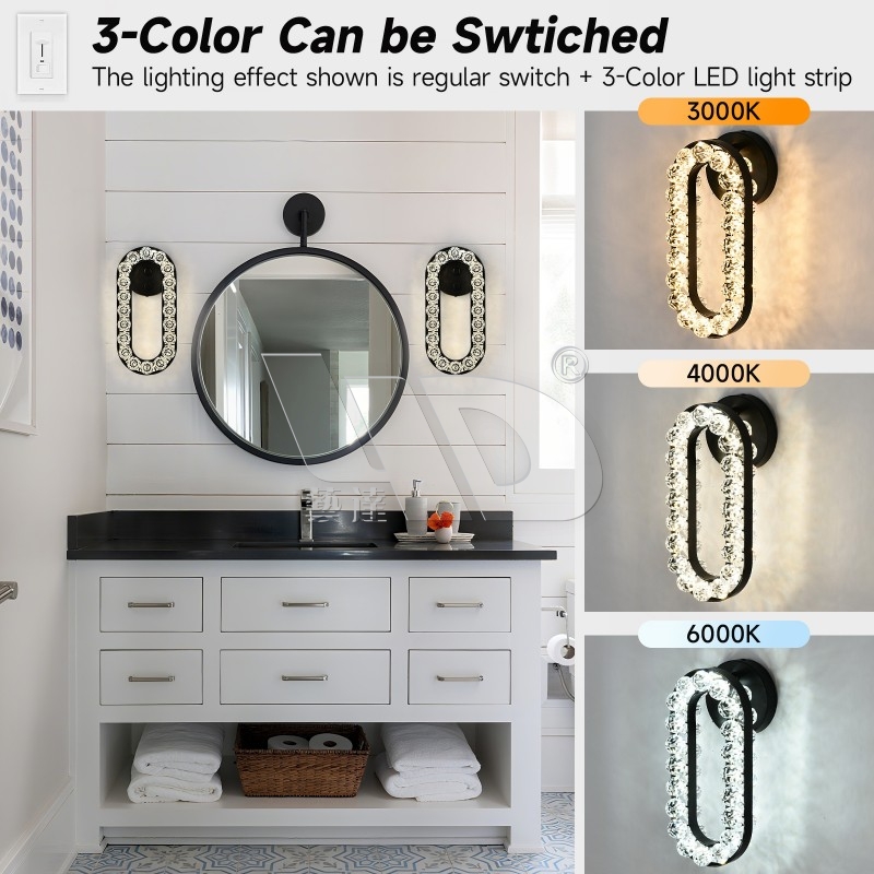 Matt-Black Oval Wall Light