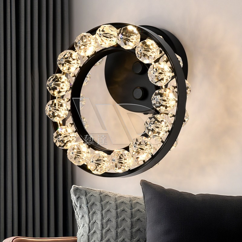 Matt-Black Ball Wall Light
