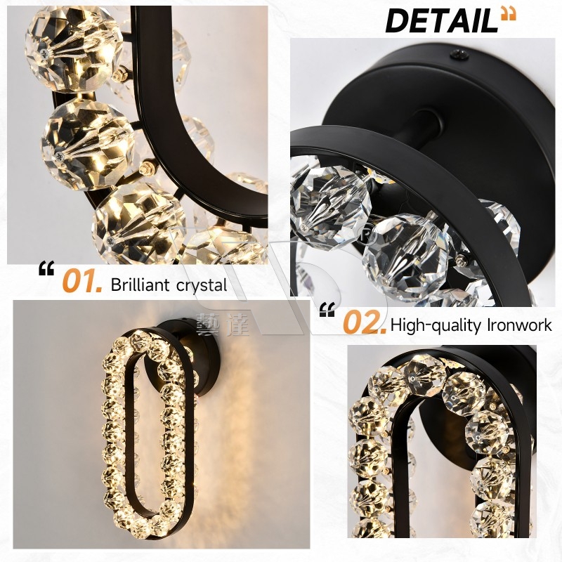 Matt-Black Oval Wall Light