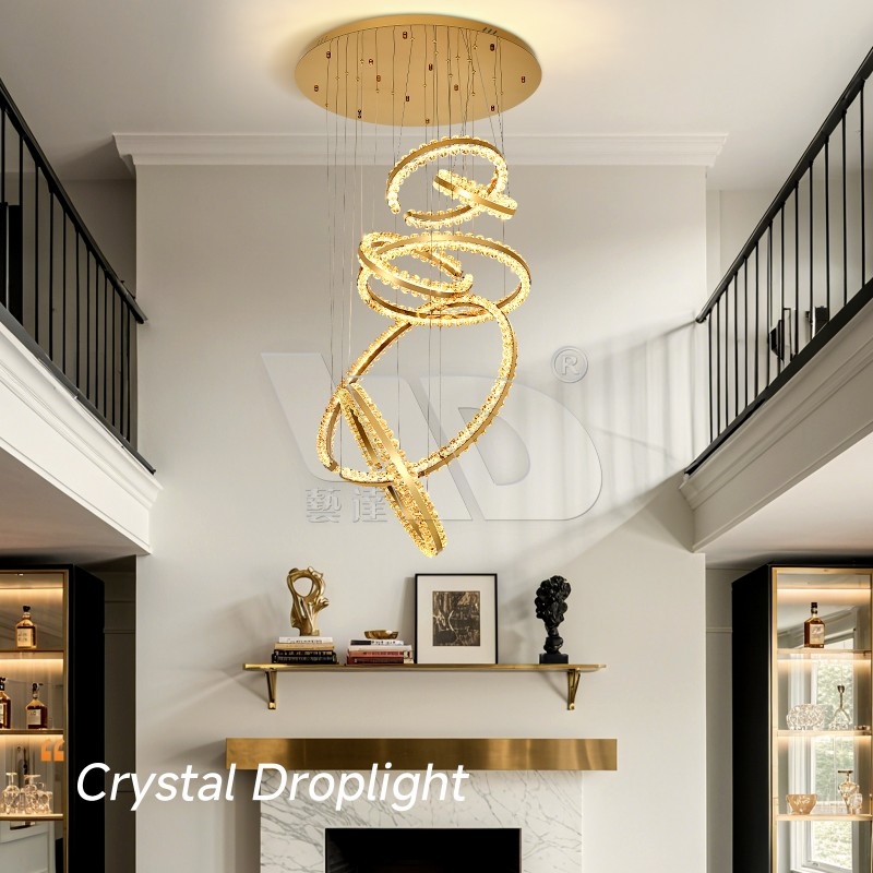 Six Circle Rings Chandelier