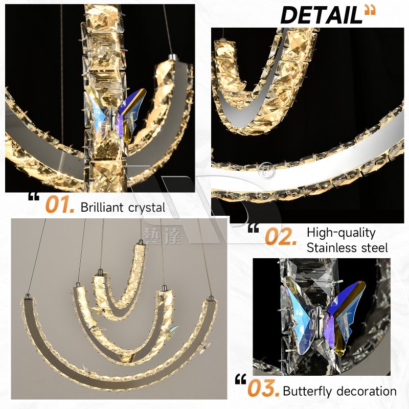 3-Layer Butterfly Chandelier