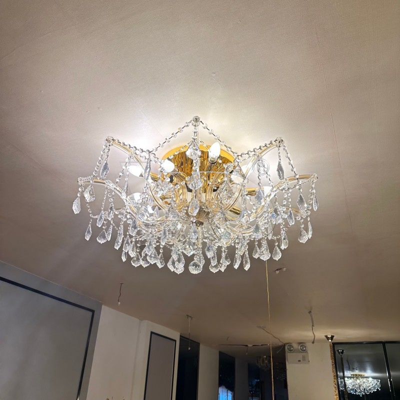 Modern-Crystal Ceiling Light