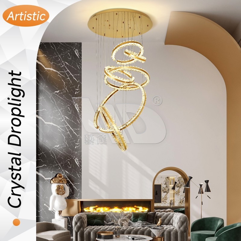 Six Circle Rings Chandelier