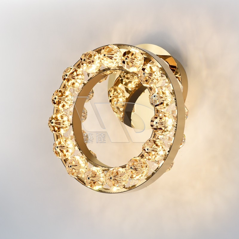 Golden Crystal Wall Light