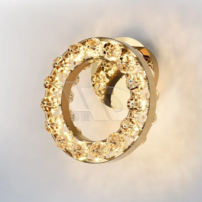 Golden Crystal Wall Light