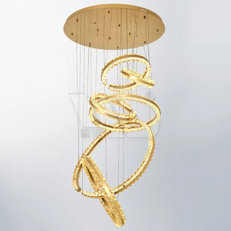 Six Circle Rings Chandelier