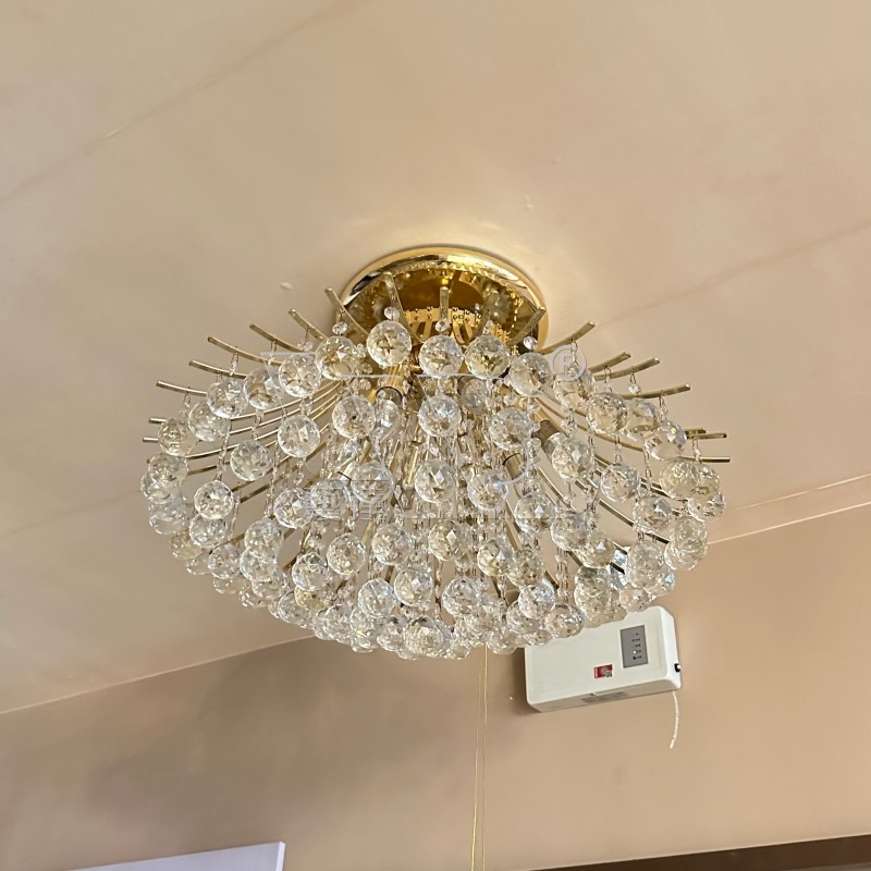 Round Crystal Ceiling Light