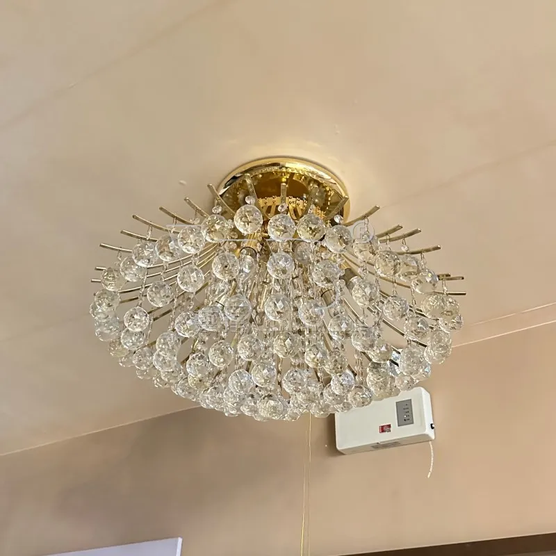 Round Crystal Ceiling Light