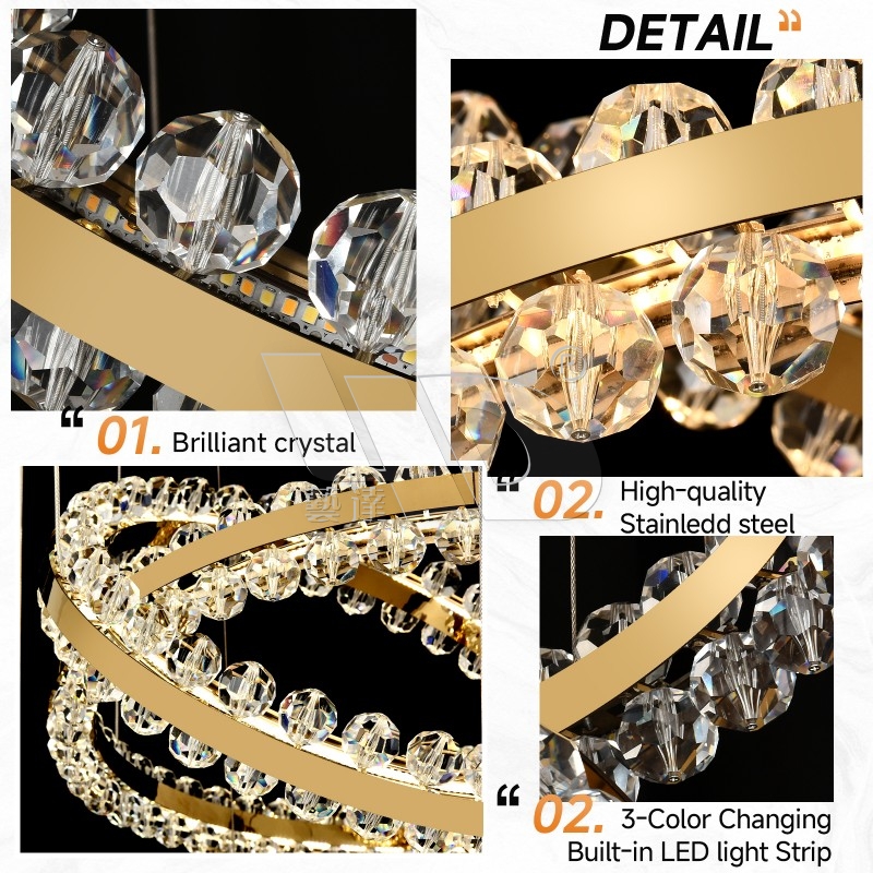 Six Circle Rings Chandelier