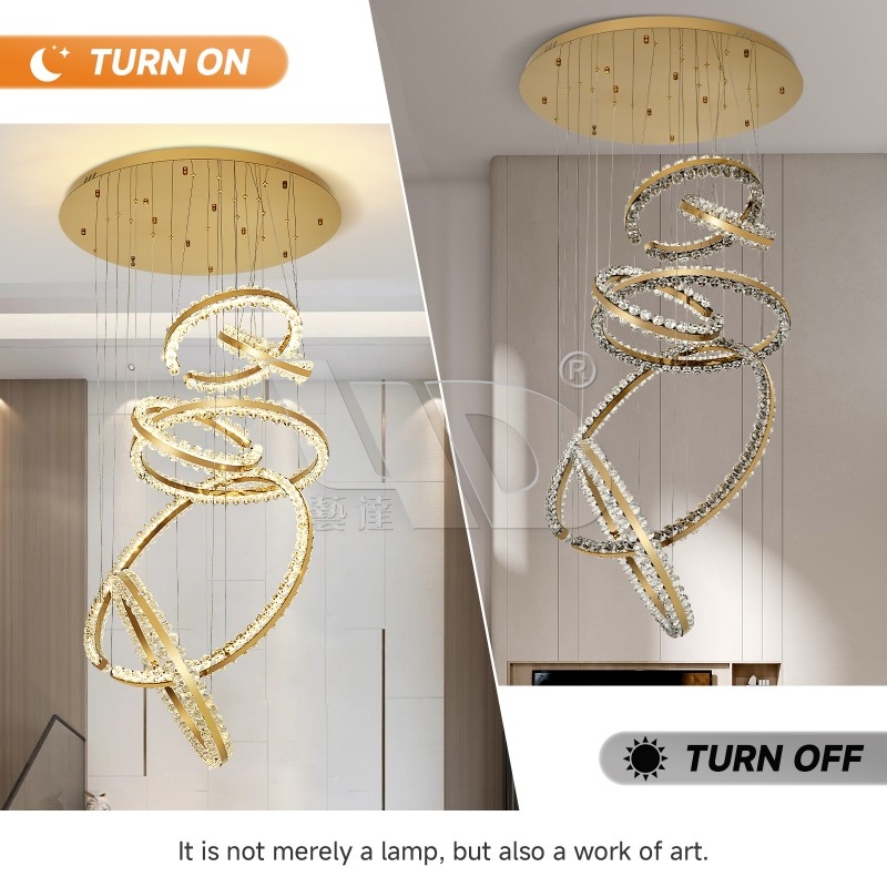 Six Circle Rings Chandelier