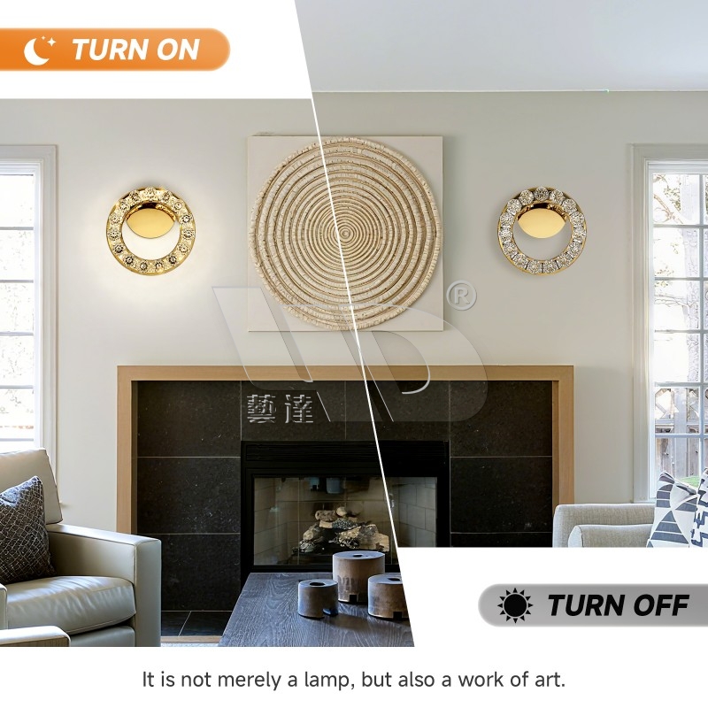 Golden Crystal Wall Light