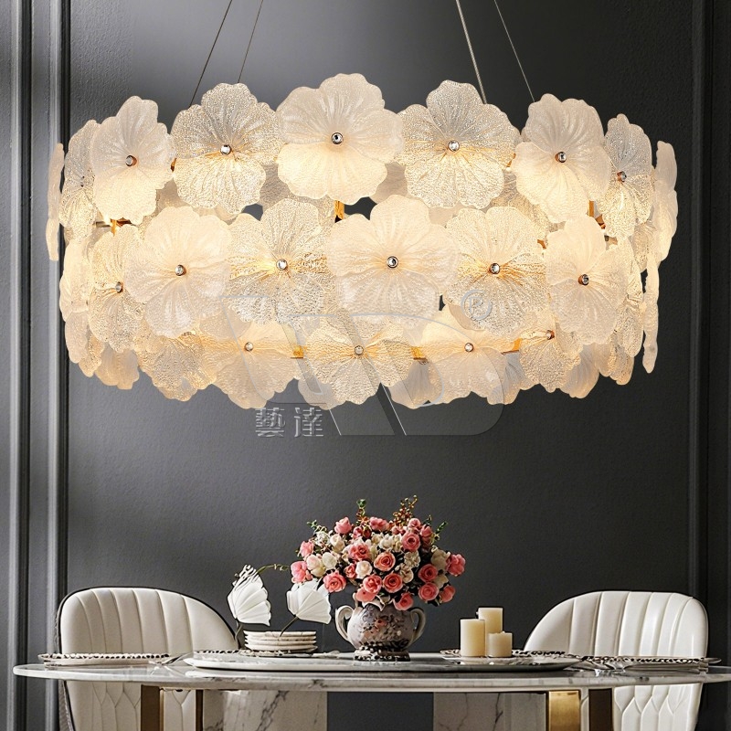 Snow-Flower Pendant Light (Sandblasting Technique)