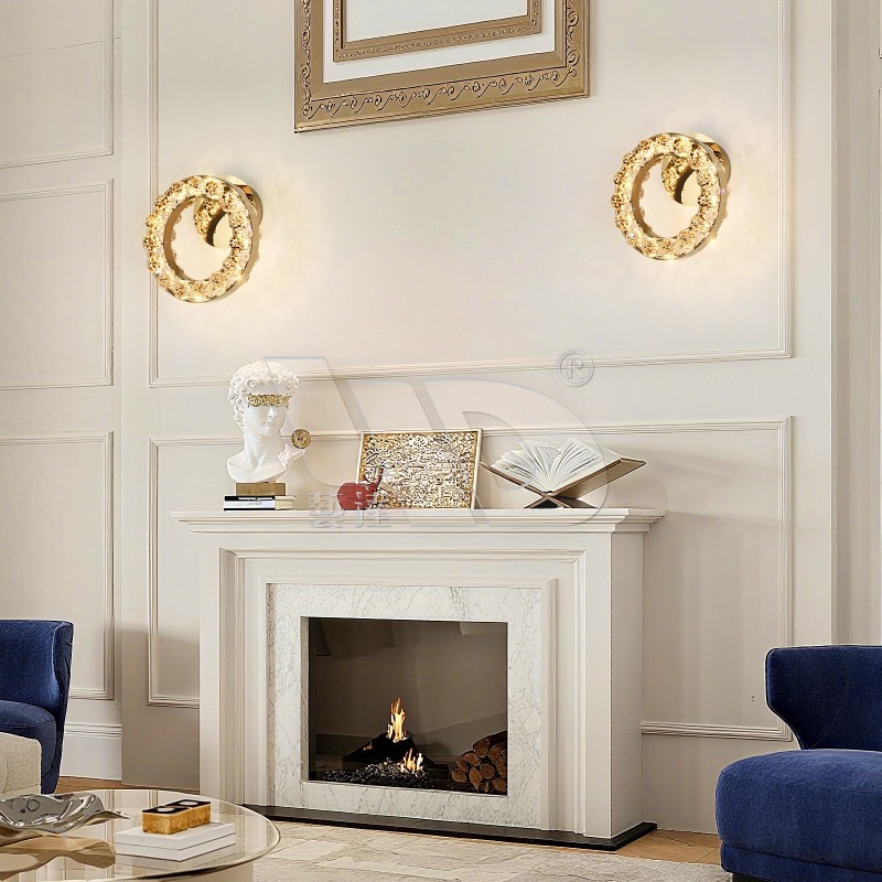 Golden Crystal Wall Light