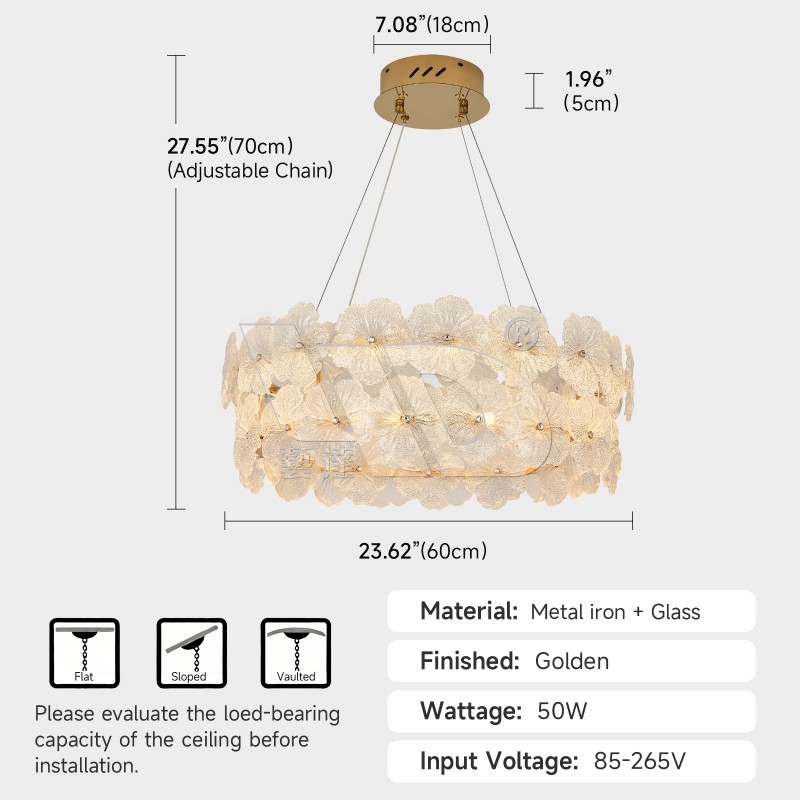 Snow-Flower Pendant Light