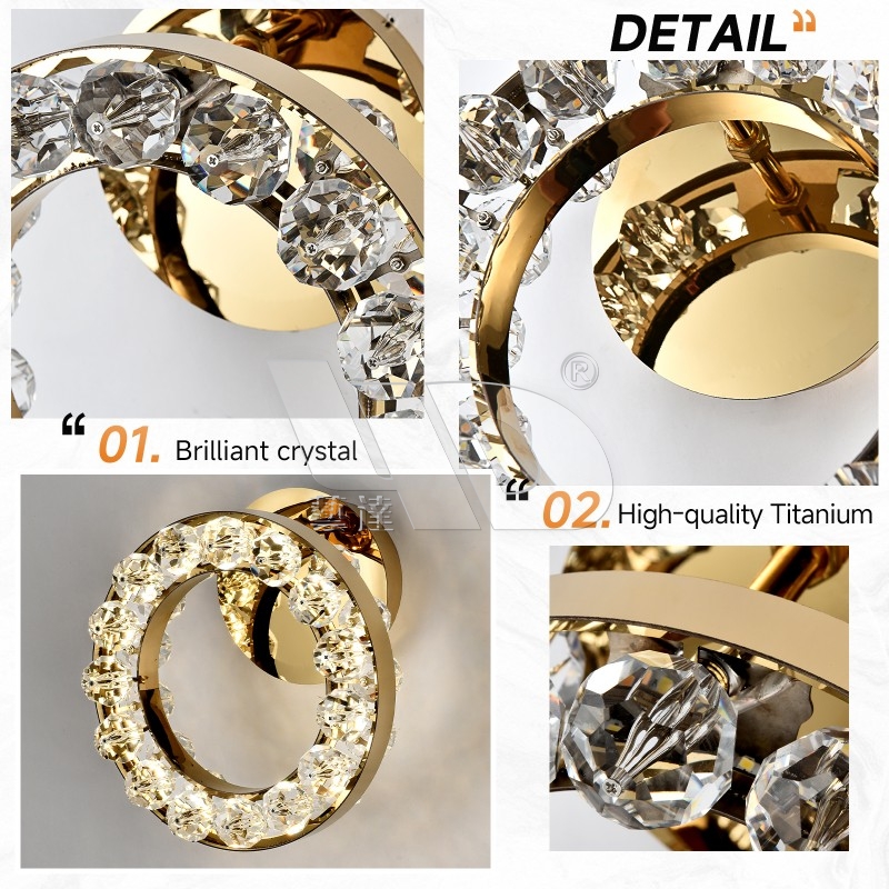 Golden Crystal Wall Light