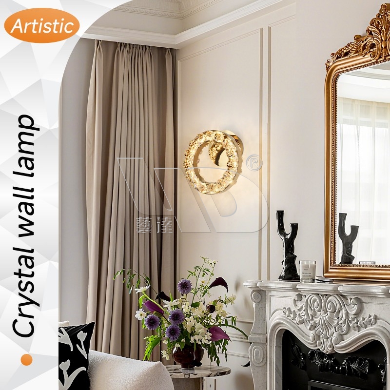 Golden Crystal Wall Light