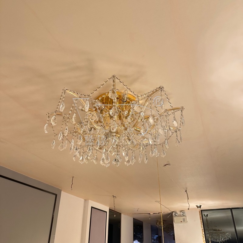 Modern-Crystal Ceiling Light