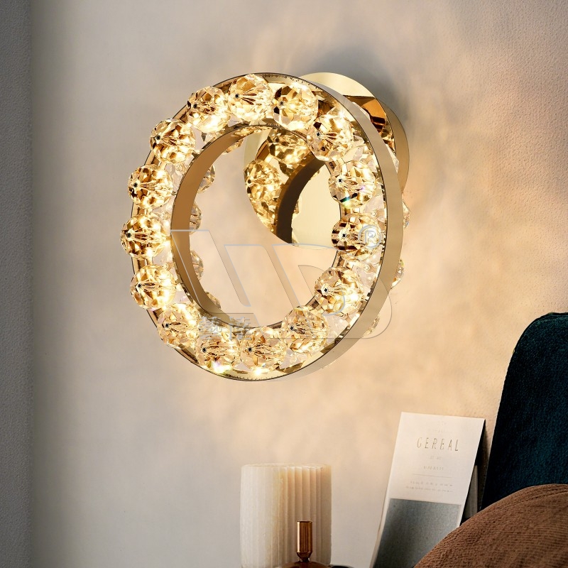 Golden Crystal Wall Light