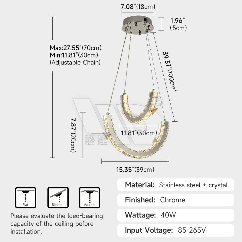 2-Layer Butterfly Chandelier