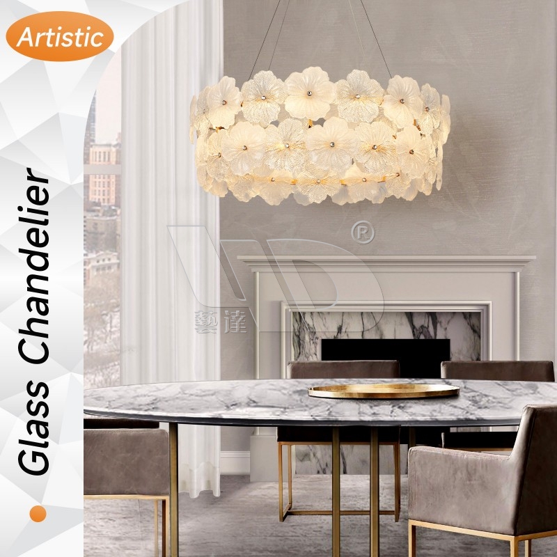 Snow-Flower Pendant Light (Sandblasting Technique)