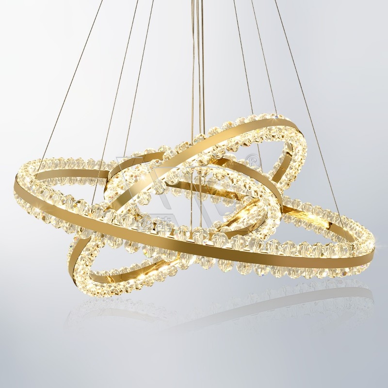 Glass Chandelier (6 Rings)