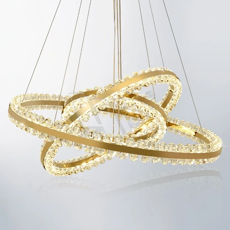 Glass Chandelier (6 Rings)