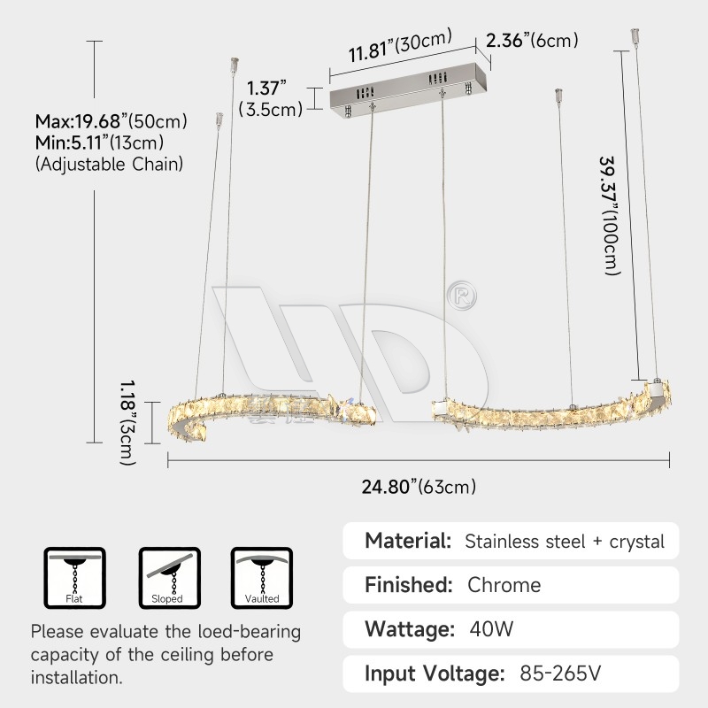 Semi-Circle Butterfly Chandelier