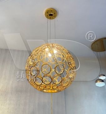 Crystal round ball pendant lamp