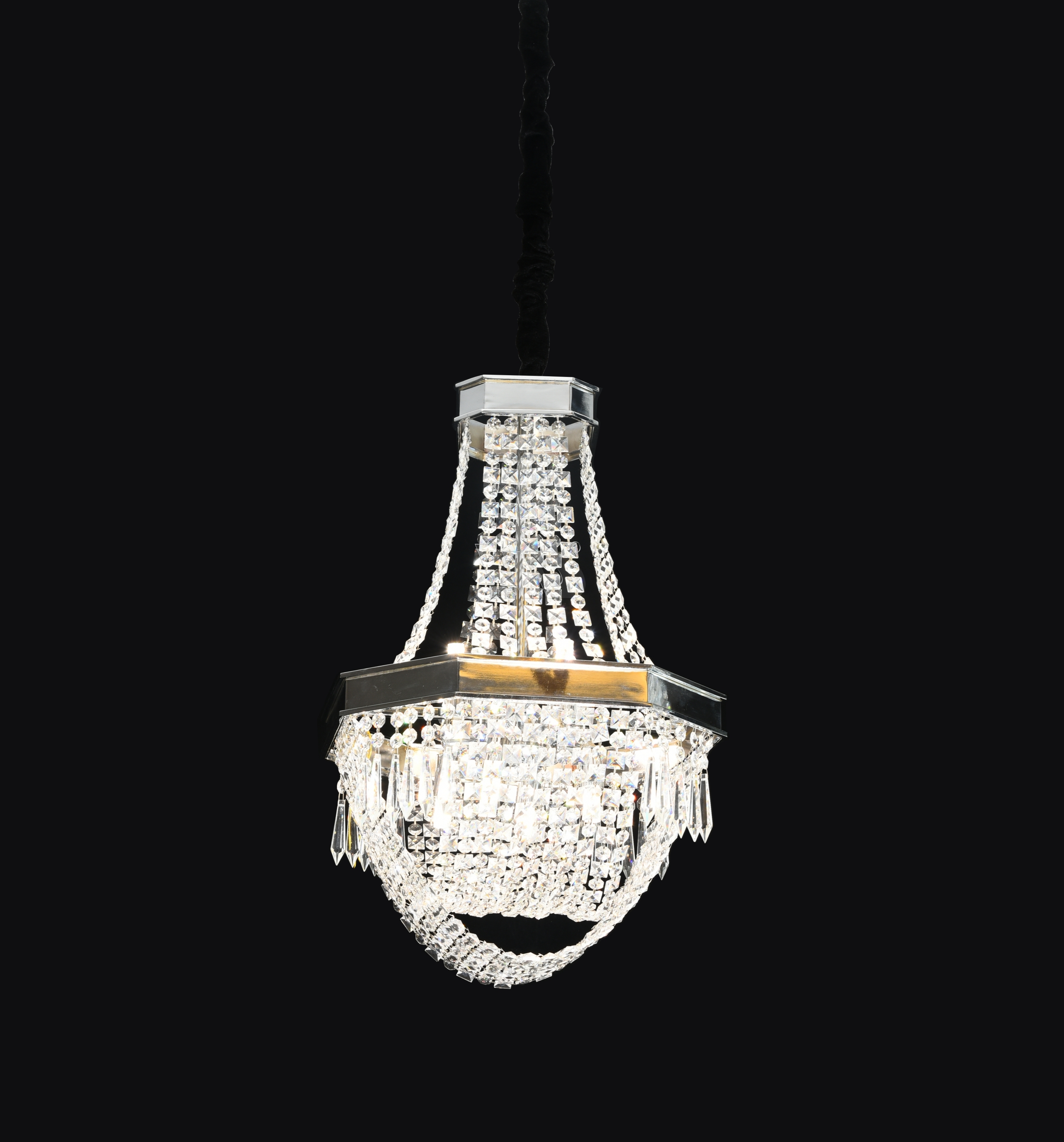 Octagon Crown Crystal Pendant lamp