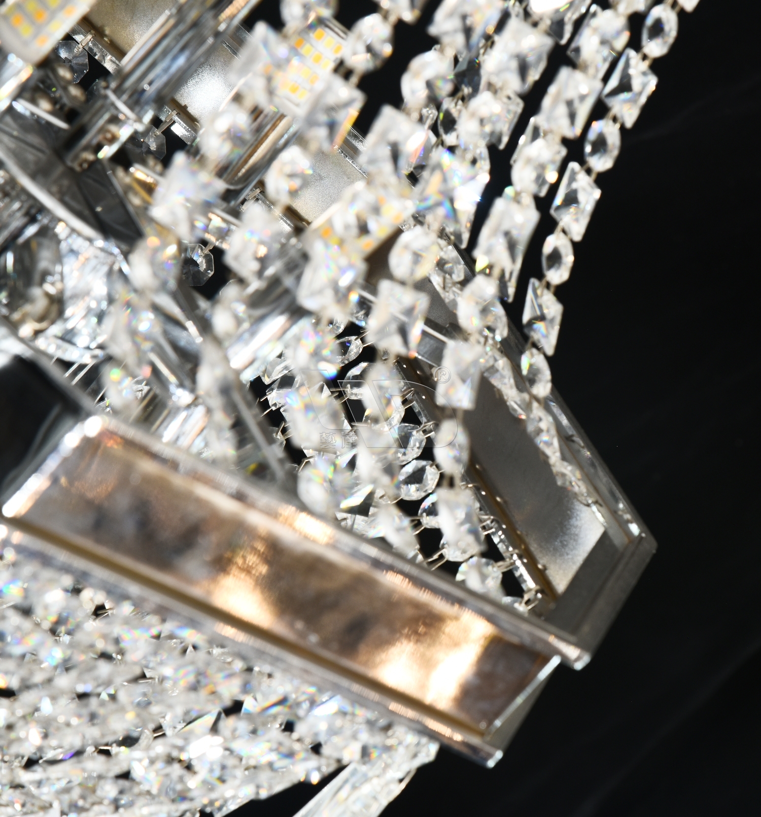 Octagon Crown Crystal Pendant lamp