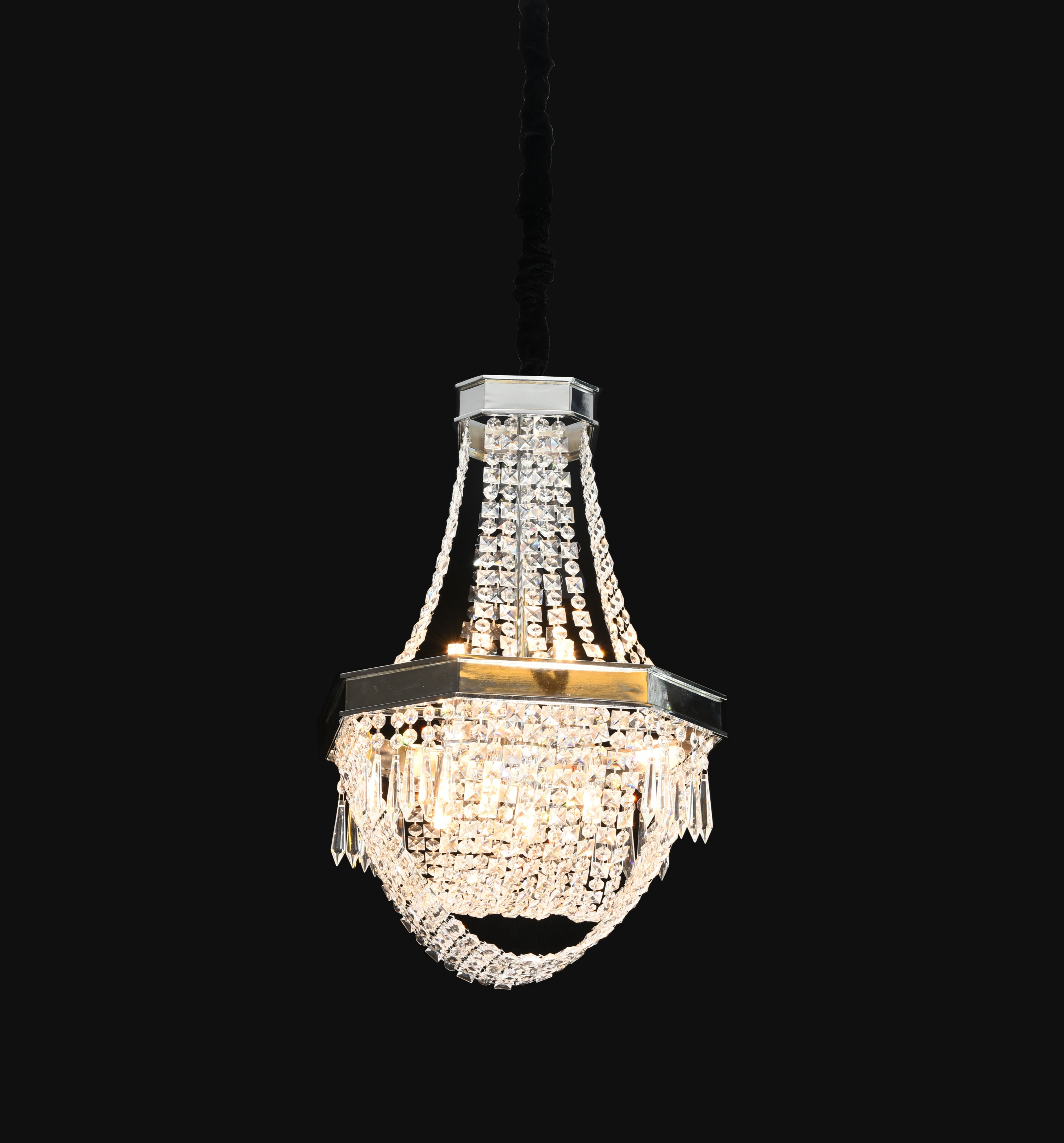 Octagon Crown Crystal Pendant lamp