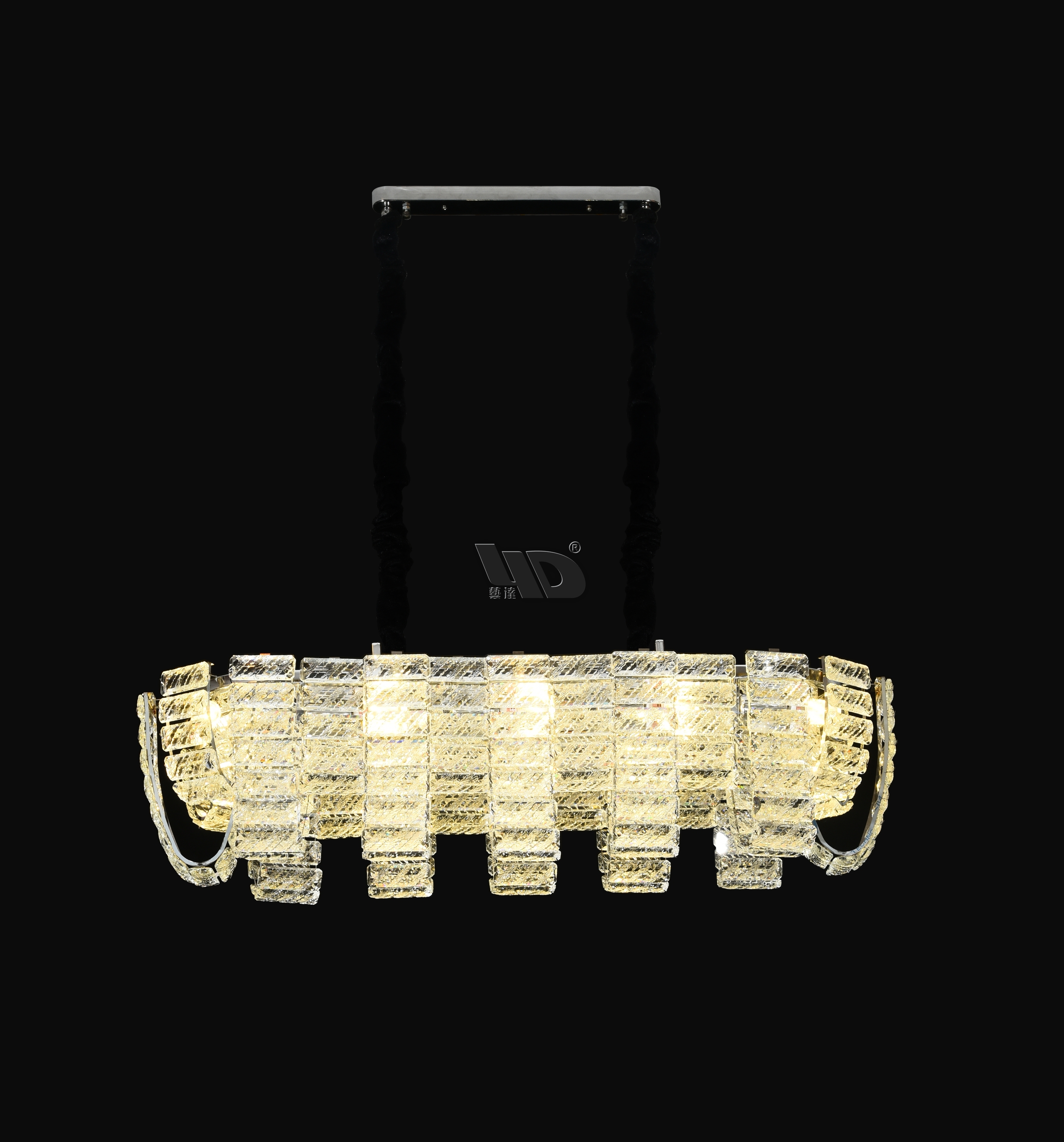 Rectangle Glass Plate Pendant lamp