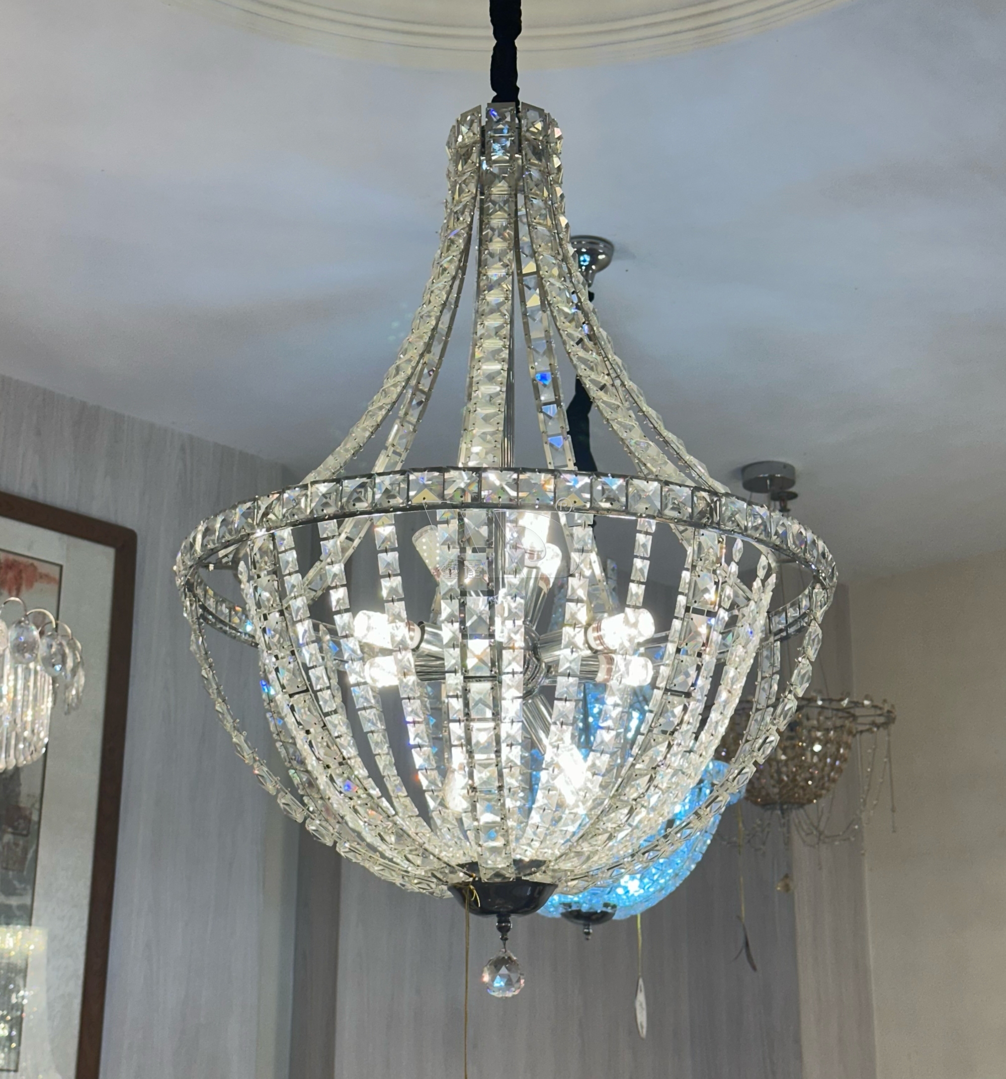 Silver Crystal Pendant lamp