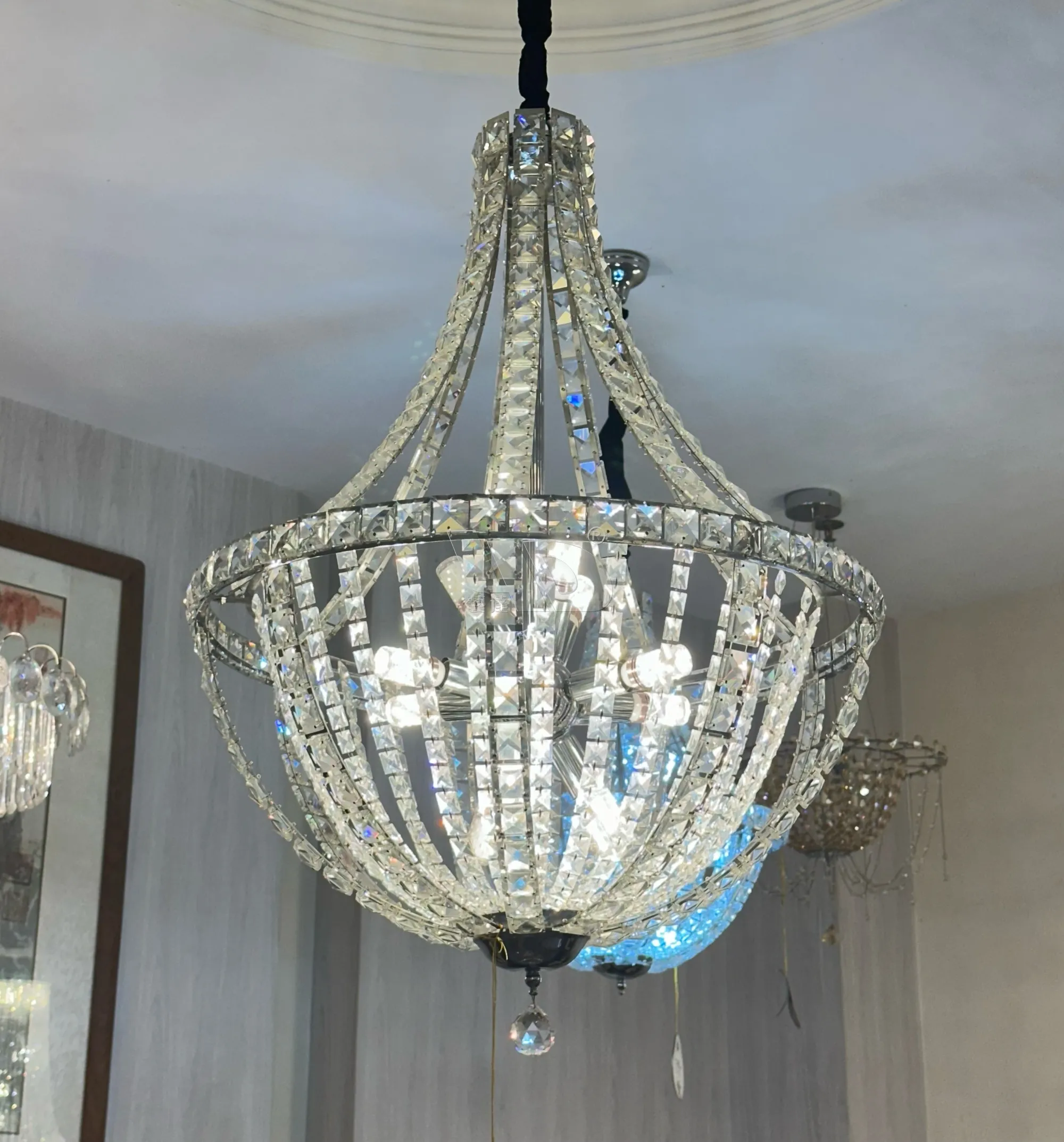 Silver Crystal Pendant lamp