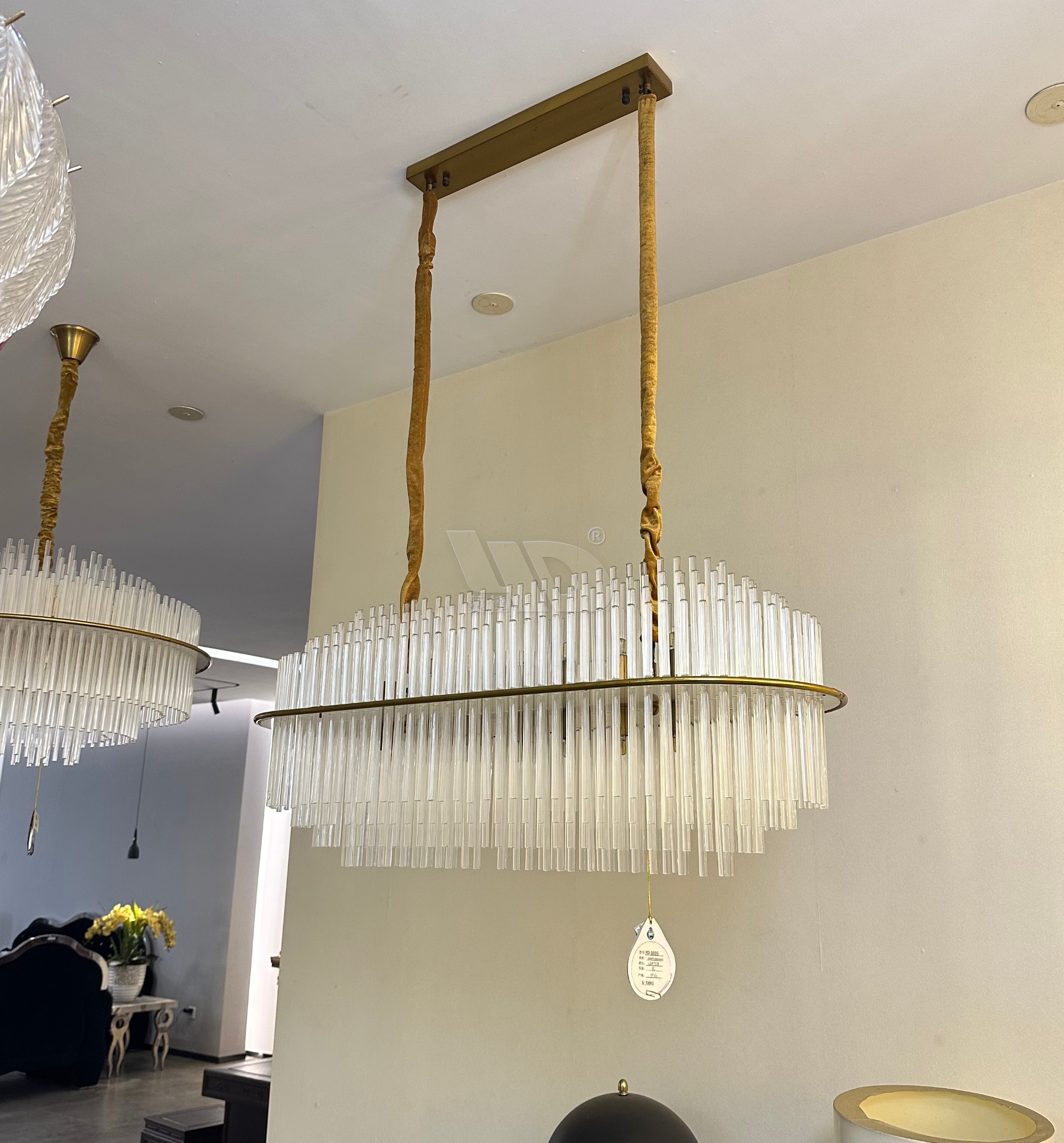 Rectangle Glass Pendant Light